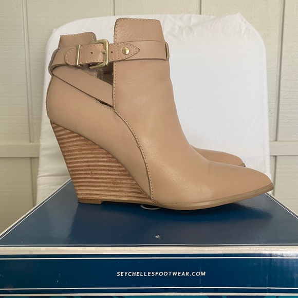SEYCHELLES Leather Wedge Booties - Picture 2 of 11